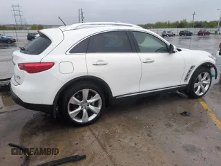2012 Infiniti FX with VIN JN8BS1MW0CM180251, listed as a Copart auction lot 54678185 with 58,346 mi miles and Salvage Title. Bid and sale history available at DreamBid. Image 3.