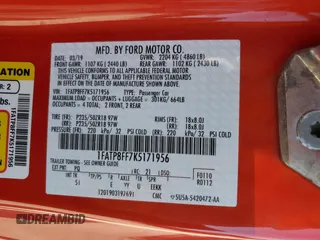 2019 Ford Mustang GT Premium with VIN 1FATP8FF7K5171956, listed as a Copart auction lot 53795495 with 45,822 mi miles and Salvage Title. Bid and sale history available at DreamBid. Image 12.
