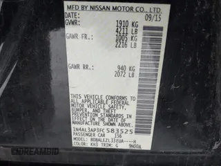2015 Nissan Altima S with VIN 1N4AL3AP3FC583525, listed as a IAAI auction lot 41572153 with 94,172 mi miles and . Bid and sale history available at DreamBid. Image 9.