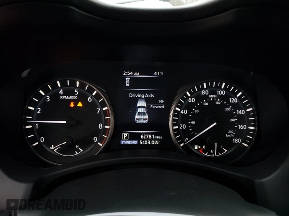 2019 Infiniti Q50 Luxe with VIN JN1EV7AR5KM591227, listed as a Copart auction lot 48151375 with 62,781 mi miles and Salvage Title. Bid and sale history available at DreamBid. Image 9.