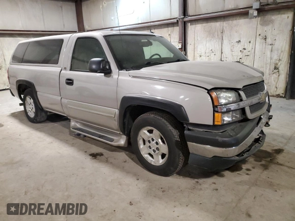 2005 Chevrolet Silverado 1500 Work Truck with VIN 1GCEC14Z45Z225343, listed as a Copart auction lot 41591285 with 260,466 mi miles and Salvage Title. Bid and sale history available at carsss.com. Image 4.