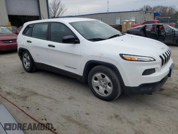 2017 Jeep Cherokee Sport with VIN 1C4PJMAB3HW651280, listed as a Copart auction lot 50682055 with 130,253 mi miles and Salvage Title. Bid and sale history available at carsss.com. Image 4.