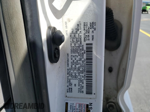 2004 Toyota 4Runner SR5 with VIN JTEBU14R840031753, listed as a Copart auction lot 59217525 with 180,311 mi miles and Salvage title. Bid and sale history available at DreamBid. Image 13.