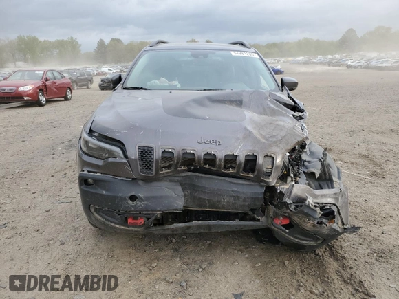 2021 Jeep Cherokee Trailhawk with VIN 1C4PJMBX7MD215581, listed as a Copart auction lot 51281205 with 62,199 mi miles and Salvage title. Bid and sale history available at DreamBid. Image 5.