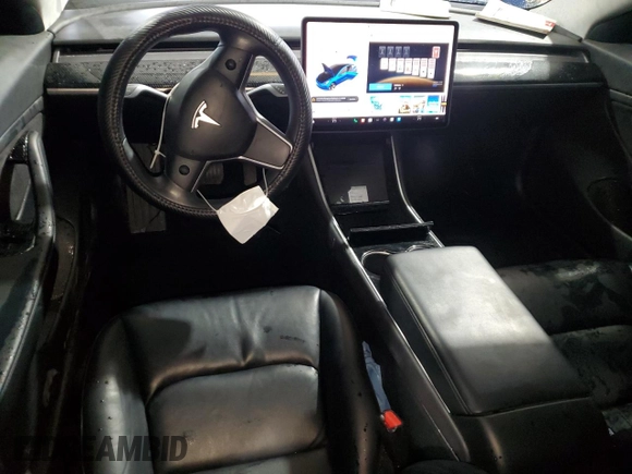 2018 Tesla Model 3 Long Range Battery with VIN 5YJ3E1EBXJF120356, listed as a Copart auction lot 87658175 with 34,119 mi miles and Salvage Title. Bid and sale history available at DreamBid. Image 8.