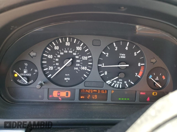 2001 BMW 5 Series 525iAT with VIN WBADS43471GD84658, listed as a Copart auction lot 63564264 with 171,423 mi miles and Salvage Title. Bid and sale history available at carsss.com. Image 9.