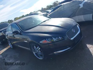 2013 Jaguar XF V6 SC with VIN SAJWJ0EF3D8S74872, listed as a IAAI auction lot 41337951 with 176,476 mi miles. Bid and sale history available at carsss.com. Image 1.