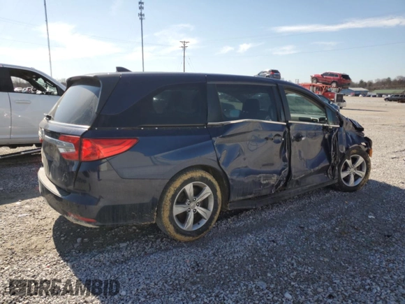 2019 Honda Odyssey EX-L with VIN 5FNRL6H70KB025729, listed as a Copart auction lot 46331235 with 123,682 mi miles and Salvage Title. Bid and sale history available at carsss.com. Image 3.
