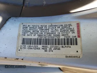 2000 Toyota Celica GTS with VIN JTDDY32T3Y0027725, listed as a Copart auction lot 73994954 with 187,042 mi miles and Salvage Title. Bid and sale history available at carsss.com. Image 14.