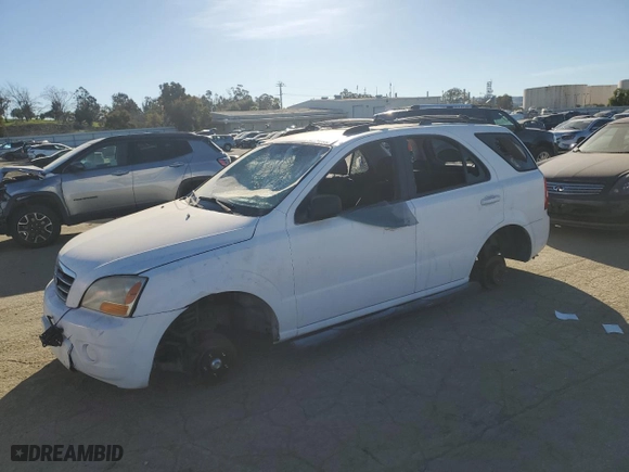 2007 Kia Sorento EX with VIN KNDJD736575700076, listed as a Copart auction lot 87746135 with 225,064 mi miles and Salvage Title. Bid and sale history available at carsss.com. Image 1.