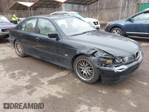 2002 BMW 5 Series 530iA with VIN WBADT63472CK26948, listed as a IAAI auction lot 41510150 with 103,746 mi miles. Bid and sale history available at carsss.com. Image 1.