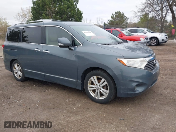 2012 Nissan Quest LE z VIN JN8AE2KP6C9030152, wystawiony jako IAAI lot #42158208 z przebiegiem 238 706 mil mil oraz . Historia ofert i sprzedaży dostępna na DreamBid. Obrazek 1.
