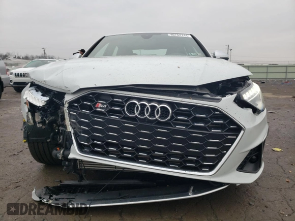 2021 Audi S4 Premium Plus with VIN WAUB4AF40MA024633, listed as a Copart auction lot 40762744 with 21,333 mi miles and Salvage Title. Bid and sale history available at carsss.com. Image 5.