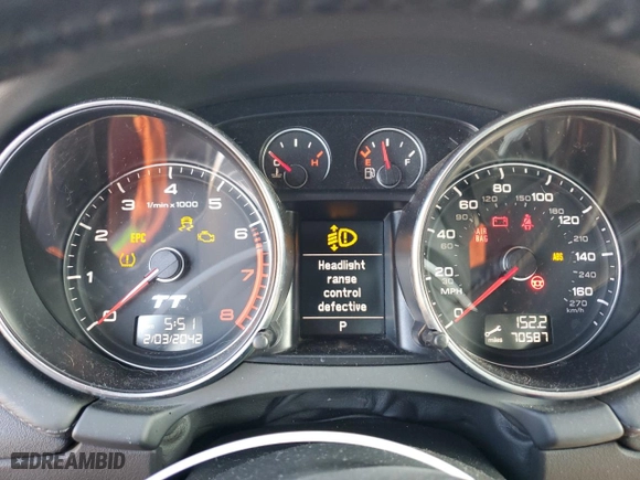 2010 Audi TT 2.0T Premium Plus with VIN TRUWFAFK2A1019674, listed as a Copart auction lot 52760994 with 70,587 mi miles and Salvage Title. Bid and sale history available at carsss.com. Image 9.