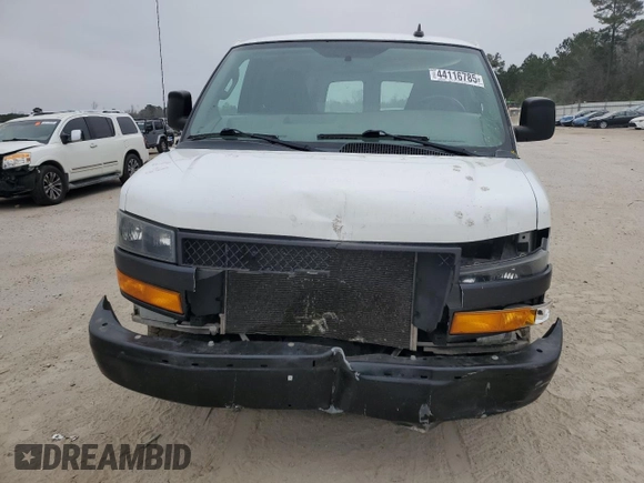 2021 Chevrolet Express Cargo with VIN 1GCWGAFP2M1217923, listed as a Copart auction lot 44116785 with 277,325 mi miles and Salvage title. Bid and sale history available at DreamBid. Image 5.