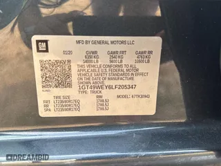 2020 GMC Sierra 3500HD Denali with VIN 1GT49WEY6LF205347, listed as a Copart auction lot 54630605 with 262,762 mi miles and Clean Title. Bid and sale history available at carsss.com. Image 10.