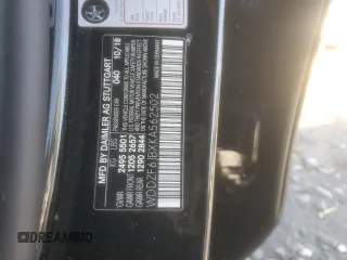 2019 Mercedes-Benz E 450 with VIN WDDZF6JBXKA562502, listed as a Copart auction lot 48072375 with 46,209 mi miles and Salvage Title. Bid and sale history available at DreamBid. Image 12.