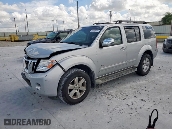 2008 Nissan Pathfinder SE with VIN 5N1AR18B88C646186, listed as a Copart auction lot 62095125 with 241,934 mi miles and Salvage title. Bid and sale history available at DreamBid. Image 1.