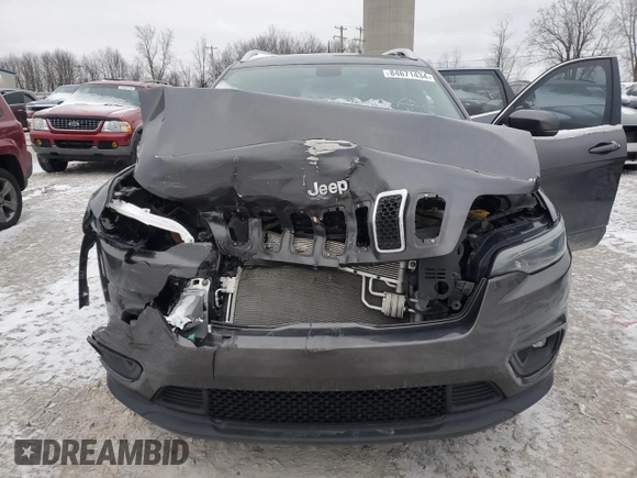 2019 Jeep Cherokee Latitude Plus with VIN 1C4PJMLX9KD347043, listed as a Copart auction lot 84671434 with 69,075 mi miles and Salvage Title. Bid and sale history available at carsss.com. Image 5.