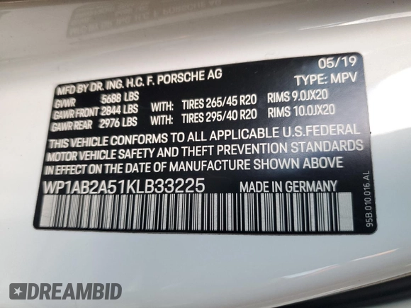 2019 Porsche Macan S z VIN WP1AB2A51KLB33225, wystawiony jako Copart lot #42599335 z przebiegiem 29 132 mil mil oraz Szkoda całkowita • Salvage title. Historia ofert i sprzedaży dostępna na DreamBid. Obrazek 13.