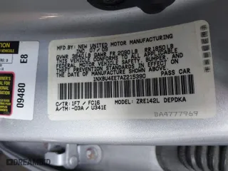 2010 Toyota Corolla with VIN 1NXBU4EE7AZ215390, listed as a IAAI auction lot 41706835 with 174,358 mi miles. Bid and sale history available at carsss.com. Image 9.