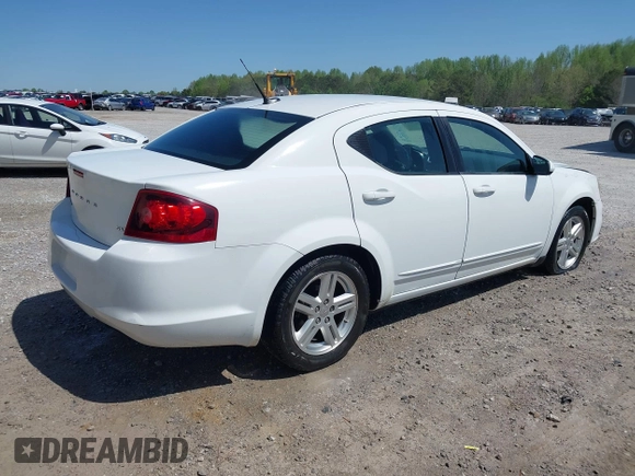 2013 Dodge Avenger SXT with VIN 1C3CDZCB8DN589038, listed as a IAAI auction lot 41985488 with 174,587 mi miles and . Bid and sale history available at DreamBid. Image 4.
