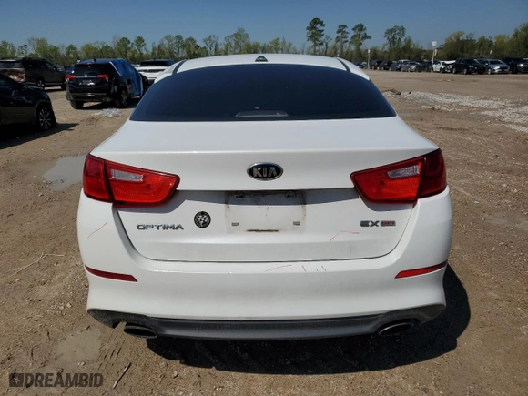 2014 Kia Optima EX with VIN 5XXGN4A79EG267436, listed as a Copart auction lot 49629855 with 206,276 mi miles and Salvage Title. Bid and sale history available at carsss.com. Image 6.