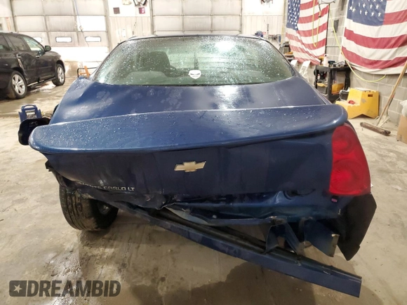 2006 Chevrolet Monte Carlo LT 3.5L with VIN 2G1WM15K769184360, listed as a Copart auction lot 50596105 with 259,503 mi miles and Salvage Title. Bid and sale history available at carsss.com. Image 6.