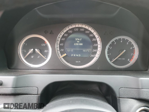 2008 Mercedes-Benz C 300 Sport with VIN WDDGF81X08F068613, listed as a Copart auction lot 58591505 with 220,188 mi miles and Non repairable. Bid and sale history available at DreamBid. Image 9.