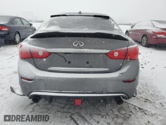 2014 Infiniti Q50 Premium with VIN JN1BV7AR5EM693165, listed as a Copart auction lot 44859235 with 0 mi miles and Salvage Title. Bid and sale history available at carsss.com. Image 6.