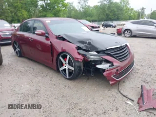 2013 Hyundai Genesis 3.8L z VIN KMHGC4DD5DU212574, wystawiony jako IAAI lot #42351578 z przebiegiem 144 940 mil mil oraz . Historia ofert i sprzedaży dostępna na DreamBid. Obrazek 1.