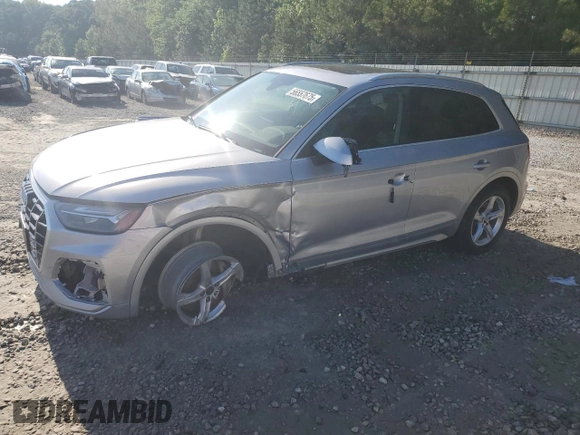 2023 Audi Q5 Premium с VIN WA1ABAFY2P2048917, выставлен на аукционе Copart как лот 56557675 с пробегом 59 113 миль миль и Списание • Salvage title. История ставок и продаж доступна на DreamBid. Изображение 1.