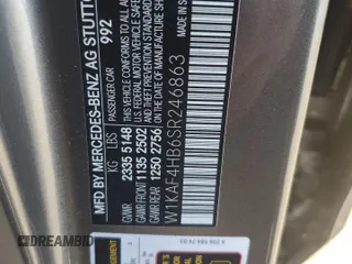 2025 Mercedes-Benz C 300 with VIN W1KAF4HB6SR246863, listed as a Copart auction lot 48716085 with 2,233 mi miles and Salvage Title. Bid and sale history available at DreamBid. Image 15.