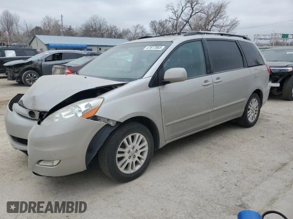 2008 Toyota Sienna XLE with VIN 5TDZK22C88S110131, listed as a Copart auction lot 47617865 with 159,036 mi miles and Salvage title. Bid and sale history available at DreamBid. Image 1.