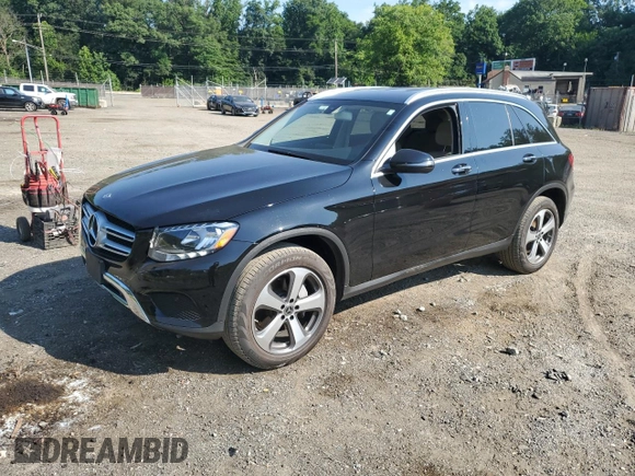 2018 Mercedes-Benz GLC 300 with VIN WDC0G4JB8JV061971, listed as a Copart auction lot 61849395 with 55,549 mi miles and Salvage title. Bid and sale history available at DreamBid. Image 1.