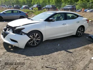 2016 Nissan Maxima S with VIN 1N4AA6APXGC408696, listed as a Copart auction lot 55211785 with 83,995 mi miles and Salvage title. Bid and sale history available at DreamBid. Image 1.