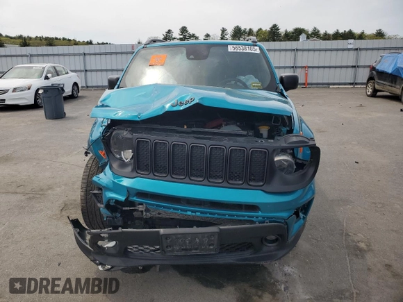 2021 Jeep Renegade 80th Anniversary with VIN ZACNJDBB3MPN31456, listed as a Copart auction lot 56538105 with Not provided miles and Salvage title. Bid and sale history available at DreamBid. Image 5.