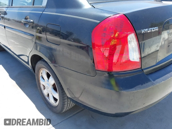 2007 Hyundai Accent GLS with VIN KMHCN46C67U091183, listed as a IAAI auction lot 42564425 with 160,190 mi miles and . Bid and sale history available at DreamBid. Image 6.