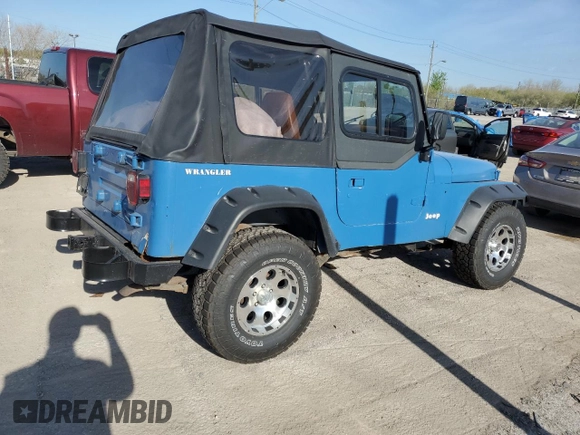 1995 Jeep Wrangler S z VIN 1J4FY19P8SP300768, wystawiony jako Copart lot #54414255 z przebiegiem 199 044 mil mil oraz Szkoda całkowita • Salvage title. Historia ofert i sprzedaży dostępna na DreamBid. Obrazek 3.