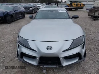 2022 Toyota GR Supra 2.0 with VIN WZ1DB2C09NW048380, listed as a Copart auction lot 87413024 with 0 mi miles and Salvage Title. Bid and sale history available at carsss.com. Image 5.