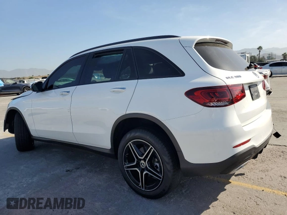 2020 Mercedes-Benz GLC 300 with VIN WDC0G8DB9LF737859, listed as a Copart auction lot 57615195 with 58,754 mi miles and Salvage title. Bid and sale history available at DreamBid. Image 2.