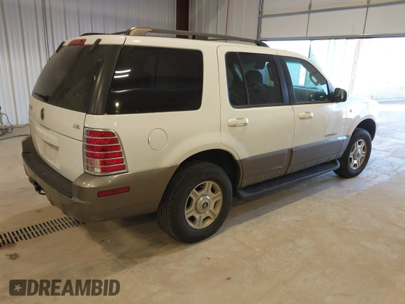 2002 Mercury Mountaineer with VIN 4M2ZU86E32ZJ23992, listed as a IAAI auction lot 41410337 with 231,739 mi miles and . Bid and sale history available at DreamBid. Image 4.