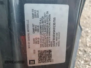 2019 Chevrolet Camaro 1LS with VIN 1G1FB1RX5K0135755, listed as a Copart auction lot 44023775 with 67,215 mi miles and Salvage Title. Bid and sale history available at carsss.com. Image 13.