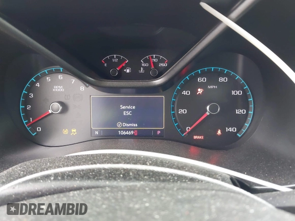 2020 Chevrolet Colorado 4WD Z71 with VIN 1GCGTDEN9L1105636, listed as a IAAI auction lot 42634615 with 106,469 mi miles and . Bid and sale history available at DreamBid. Image 7.