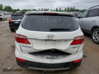 2013 Hyundai Santa Fe Limited with VIN KM8SR4HF2DU017620, listed as a Copart auction lot 53606484 with 0 mi miles and Non Repairable. Bid and sale history available at carsss.com. Image 6.