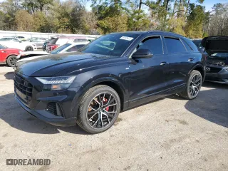 2021 Audi Q8 Prestige with VIN WA1FVAF1XMD036241, listed as a Copart auction lot 89008675 with 61,196 mi miles and Salvage Title. Bid and sale history available at carsss.com. Image 1.