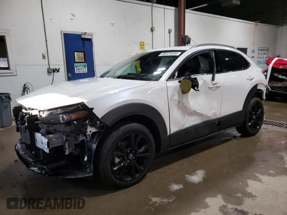 2023 Mazda CX-30 Premium Plus with VIN 3MVDMBEY3PM587798, listed as a Copart auction lot 86524444 with 9,860 mi miles and Salvage title. Bid and sale history available at DreamBid. Image 1.