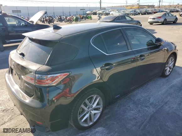 2017 Lexus CT with VIN JTHKD5BH2H2284663, listed as a Copart auction lot 80391304 with 64,828 mi miles and Salvage Title. Bid and sale history available at carsss.com. Image 3.