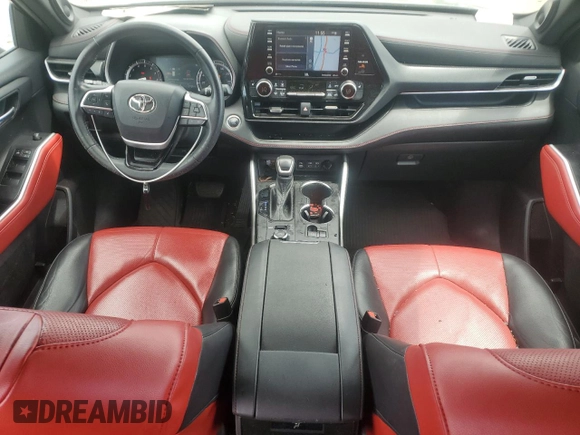 2022 Toyota Highlander XSE with VIN 5TDJZRBH5NS165192, listed as a Copart auction lot 58150465 with 47,138 mi miles and Salvage title. Bid and sale history available at DreamBid. Image 8.