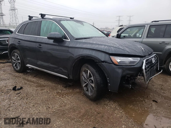 2021 Audi Q5 Premium Plus with VIN WA1BAAFY6M2025207, listed as a Copart auction lot 71050522 with 25,831 mi miles and . Bid and sale history available at DreamBid. Image 4.